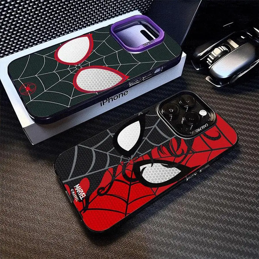 Marvel Sipider Man Phone Case for Apple iPhone 16 11 13 15 Pro 12 14 16 ProMax 13 12 15 14 Plus Hard PC Capa Cover