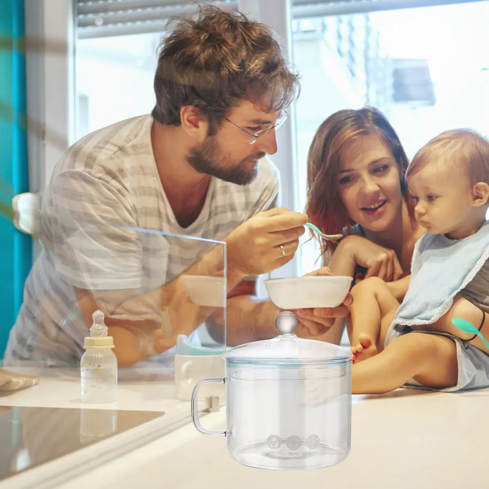 

High Borosilicate Glass Stew Pot Heat Resistant Multi Function Stove Use Cooking Pot Clear Glass Kitchenware Noodles Soup