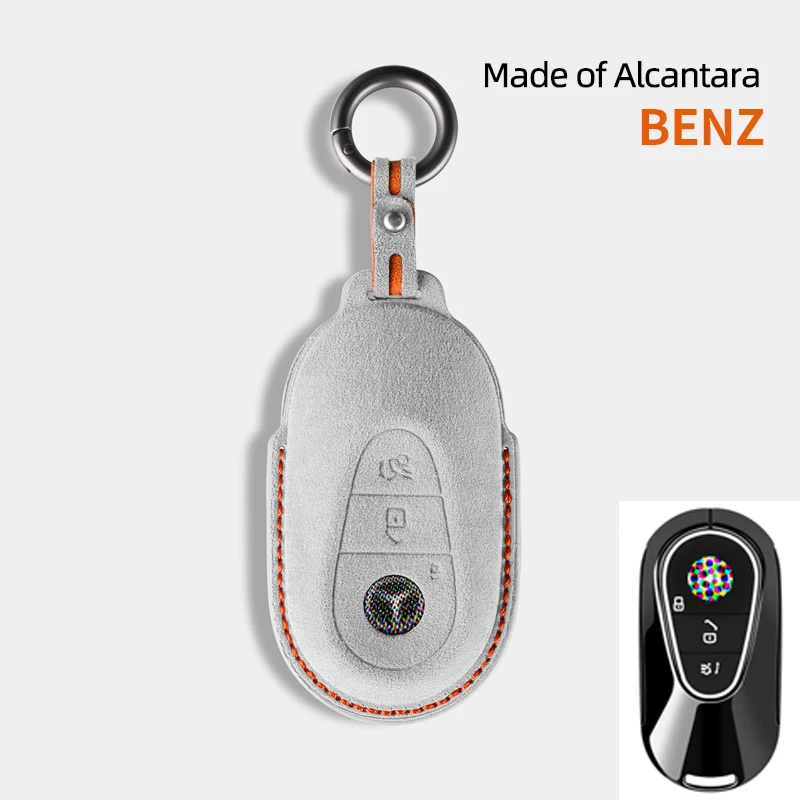 Fashion New suede car key case cover per Mercedes Benz classe C S W206 W223 S350 C260 C300 S400 S450 S500 Key Shell Protector