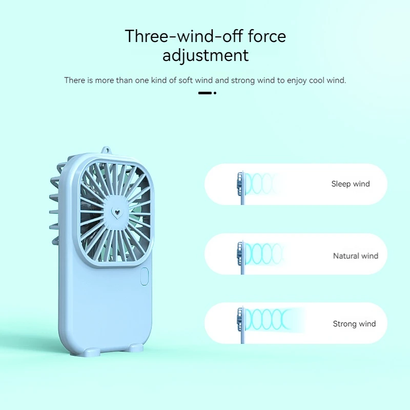 New Mini Handheld Small Fan Portable Foldable Pocket Small Fan USB Charging  Silent Outdoor Hand Holding Fan Small