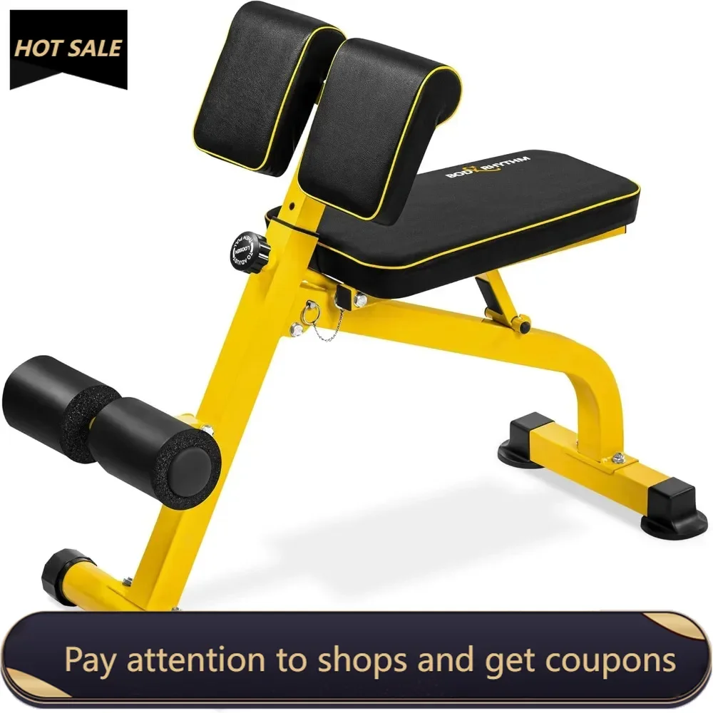 

Compact Adjustable Weight Bench for Full Body Strength Training，Ab/Back Hyper Roman Chair，Adjustable Ab Sit up Bench, Flat Bench