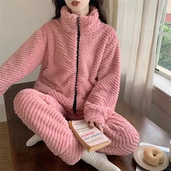 Sleepwear Women Winter Plus Size Long Sleeve Pajamas Set Casual Home Clothing Female Nightwear Outside Wear Pijama Feminino 5XL