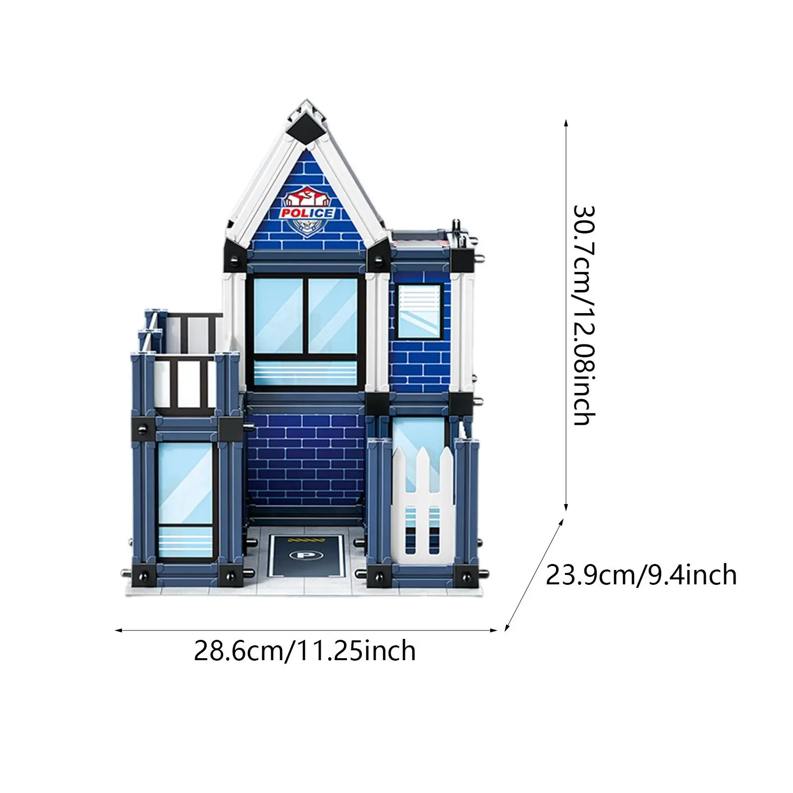 Zestaw do budowy stacji policyjnej Model budynku architektury dla modelu mikro element dekoracji krajobrazu Akcesoria kolejowe Piaskownica stołowa Unikalne prezenty