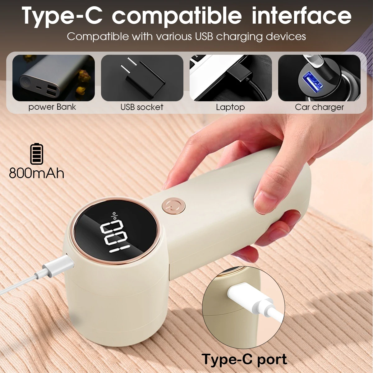 مزيل الوبر الكهربائي USB القماش القابل لإعادة الشحن ماكينة حلاقة للأقمشة زغب بيليه إزالة آلة للملابس سترة شعري المتقلب #3