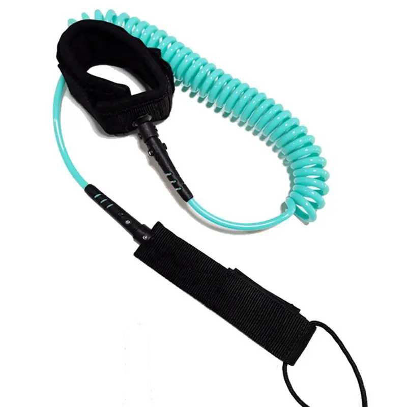 

BYBS-10FT Surf Coiled Leash Surfboard Spring Rope Surfing Foot Rope Surfboard Leash Surfboard Pulp Board Accessories