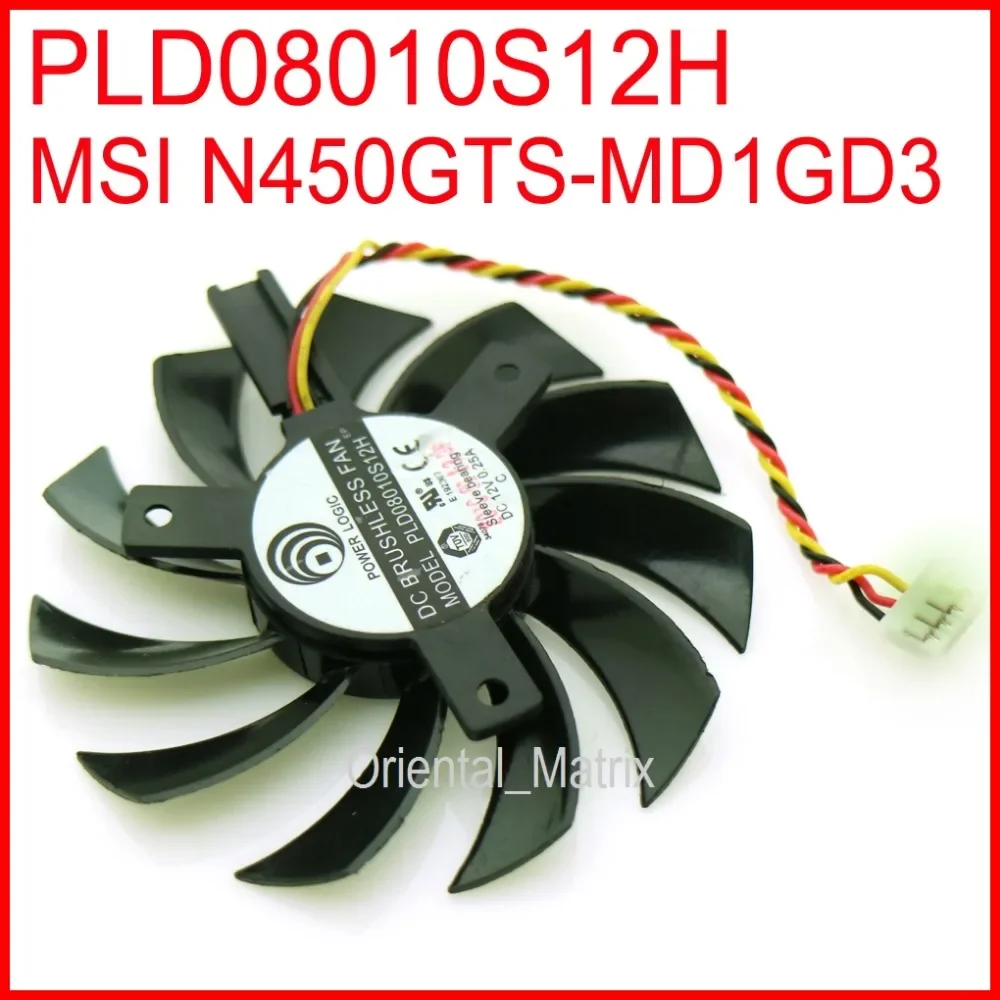 

Free Shipping PLD08010S12H 12V 0.25A 75mm 3Wire 4Pin Fan For MSI N450GTS-MD1GD3 Graphics Card Cooling Fan