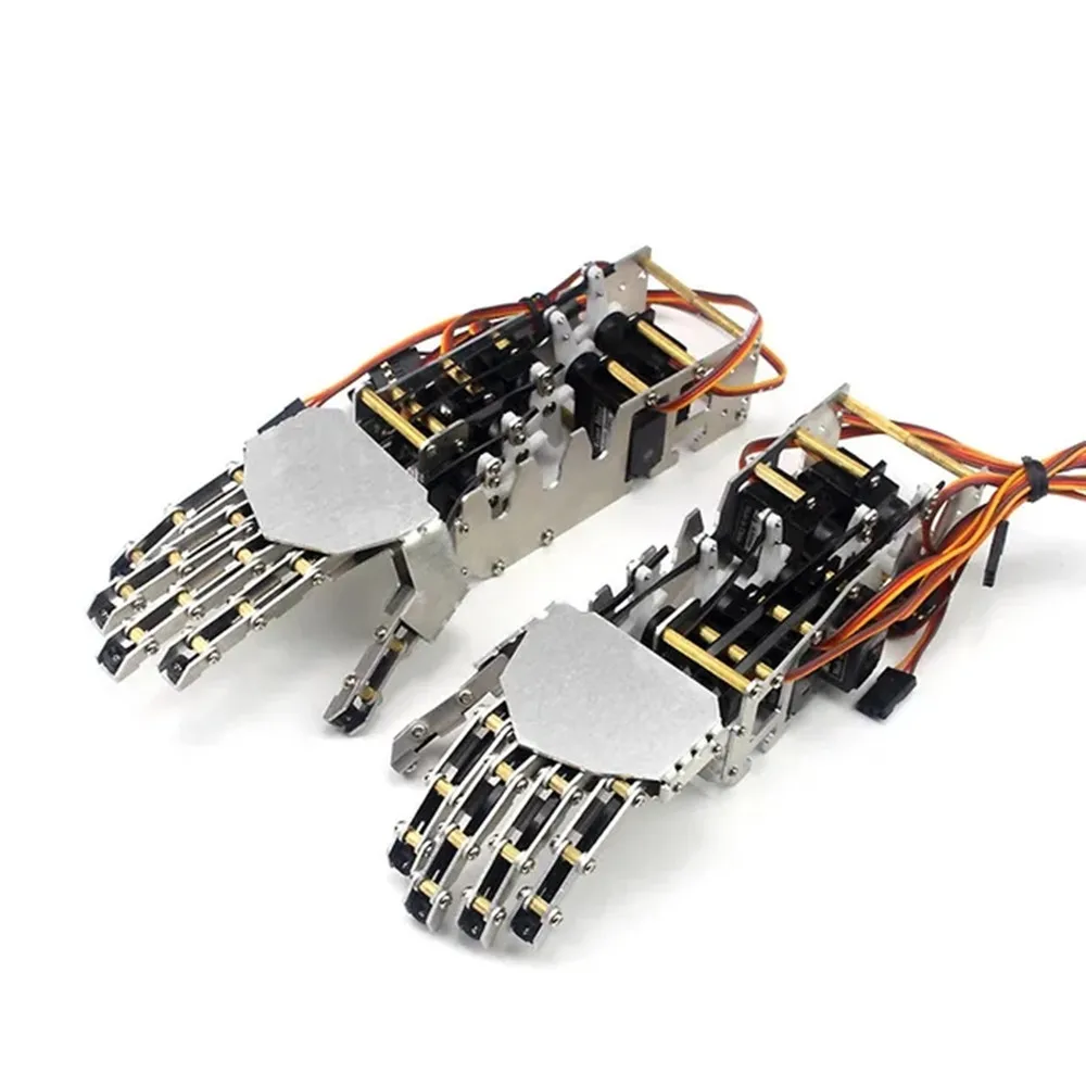 5 DOF Robotic Hand Humanoid Five Fingers Metal Manipulator Arm Left/Right Hand with Servos for Arduino Robot Programmable Robot