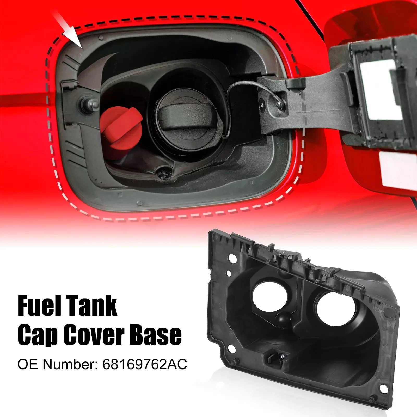 

1pc Outer Fuel Filler Housing 68169762AC for 2014-2021 Ram ProMaster 1500 2500 3500 Direct Replacement Auto Accessories