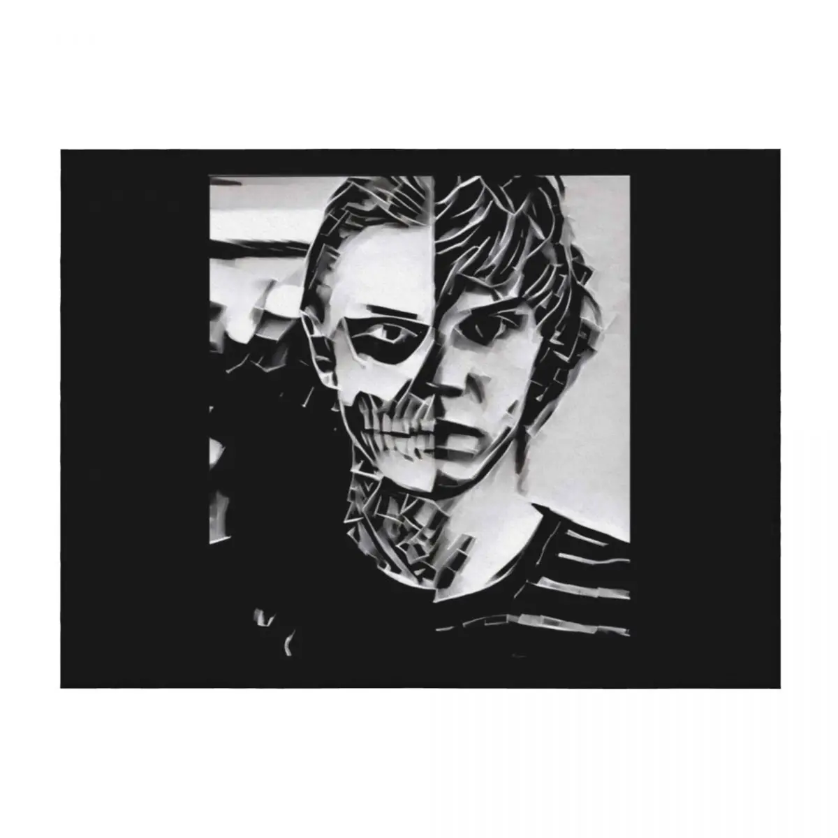 

Tate Langdon Skull Designer Throw Blanket Luxury St Picnic for winter Blankets