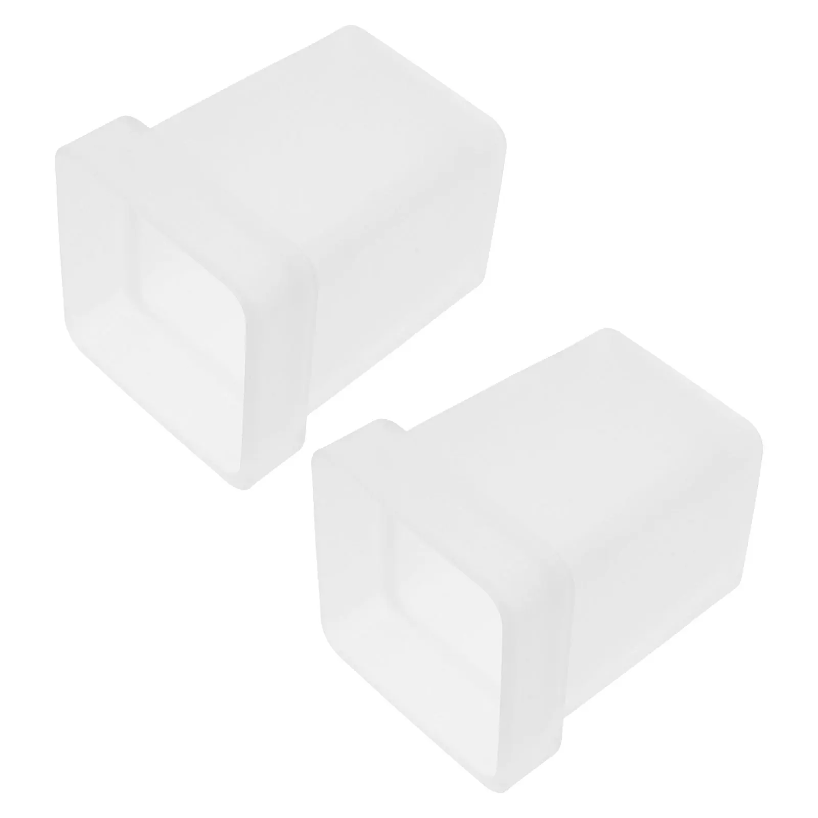 

2Pcs Square Glass Toilet Brush Cup Premium Frosted Finish Sturdy Non-Tip Bathroom Scrubber Holder for Home Hotel Decor