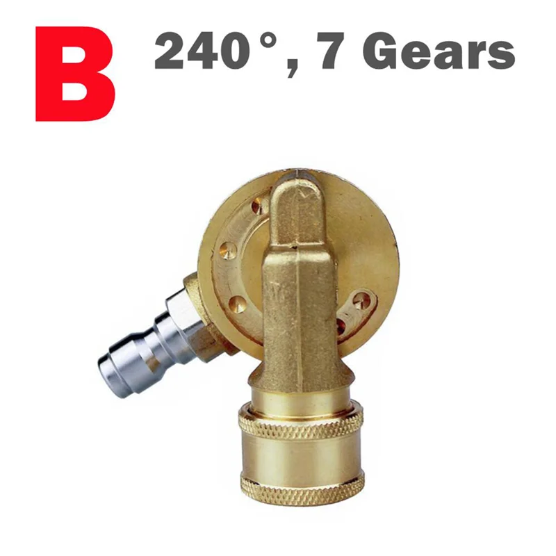 

AC23-4500PSI Поворотная муфта 1/4 дюйма Быстрое соединение для насадки для мойки высокого давления Адаптер для очистки желоба 240 градусов 7 передач