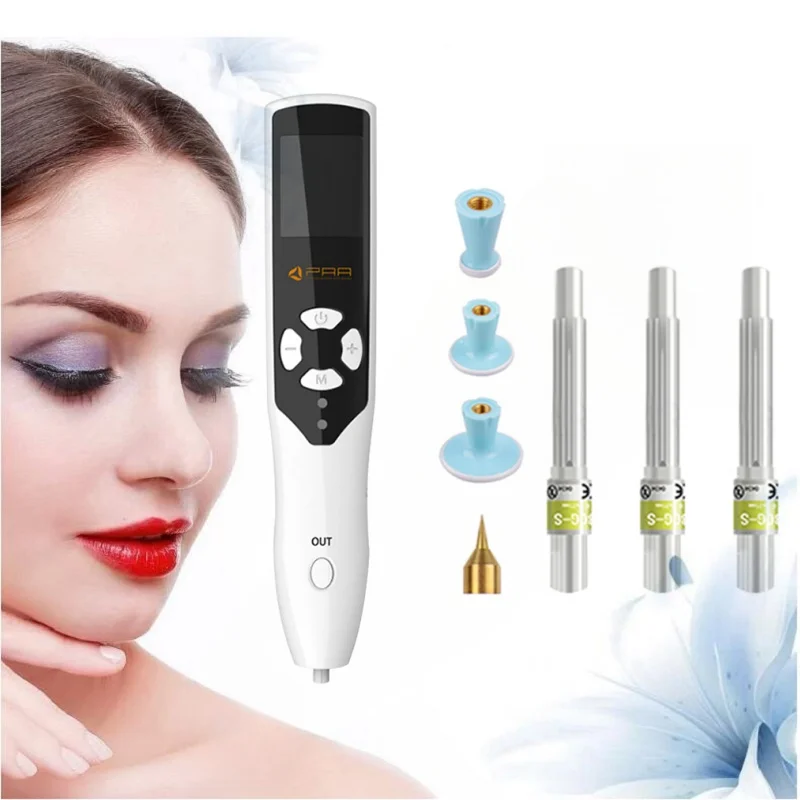 Ozônio PAA Fibroblast Plasma Pen, Pálpebra e Face Lifting, Rugas e Mancha, Toupeira e remoção de sardas, Skin Care Beauty Pen, Novo, 2 em 1