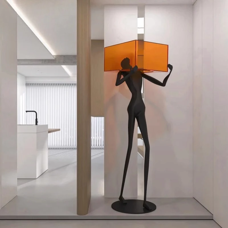 

Creative humanoid sculpture ornament Hotel lobby Large shopping mall decoration Floor-to-ceiling abstract art installation