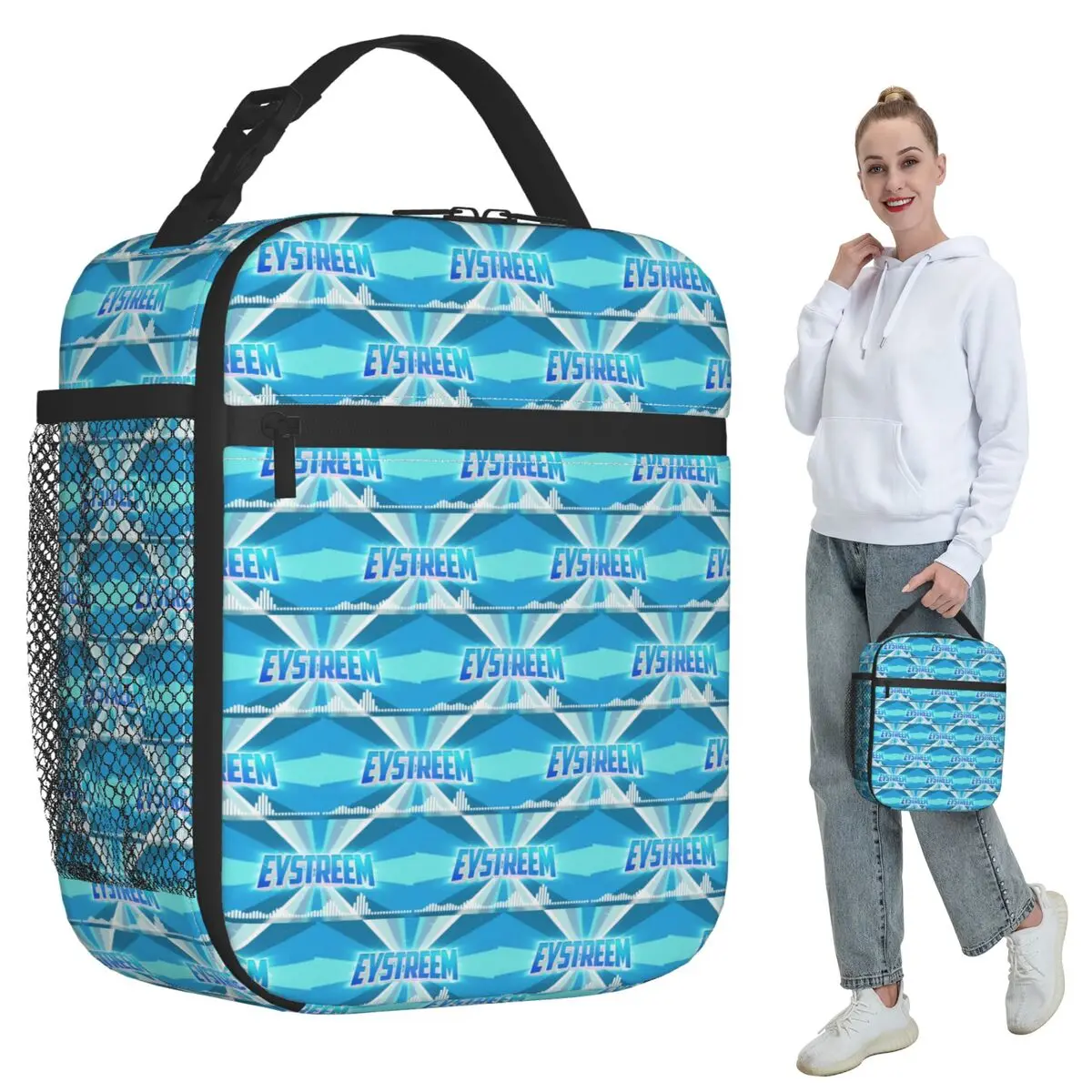 

Забавная термосумка EYstreem для обедов, изолированная, для детей, школьная, портативная, для еды, контейнер для ланч-боксов