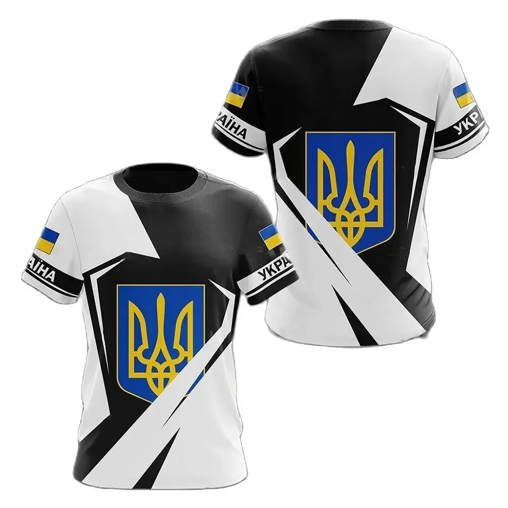 Ukraine Theme Printed Short-sleeve T-shirt Unisex Daily Casual Top Trendy Design Comfortable Breathable Crewneck