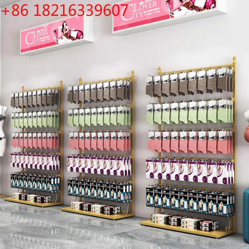 

Стеллаж для носков Двусторонняя стойка от пола до потолка со средним островом Чехол для мобильного телефона Стеллаж для ювелирных изделий