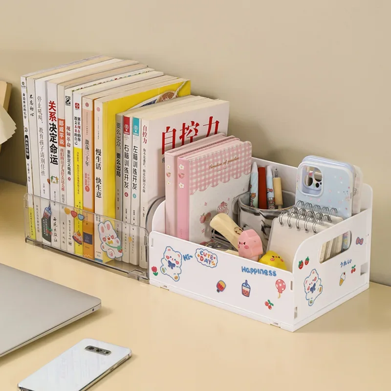 Kawaii Desktop Storage Box Organizer Folding Creative Cosmetic Storage Basket Office Desk Jewelry Box Sundries Storage Basket