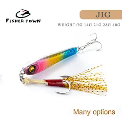 FT Super Quatity Metal Casting Jig 7g-11g-18g Shore Drag Cast Jigging Spoon Fishing Lure Artificial Bait Tackle