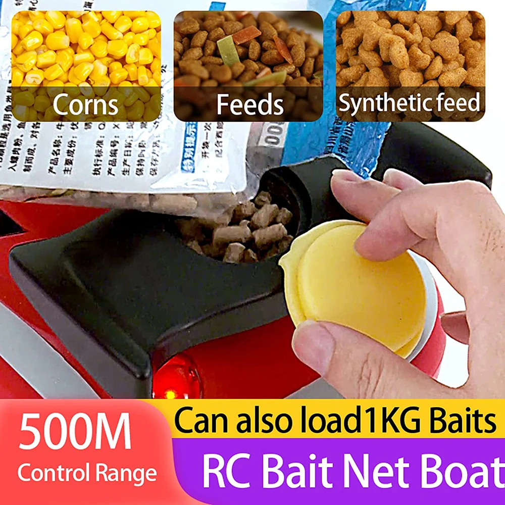 HJ807 2.4G RC Fishing Bait Boat Remote Control Nesting Boat Long Distance Fishing Hook Bait Trawling Tumbler Nesting Boat