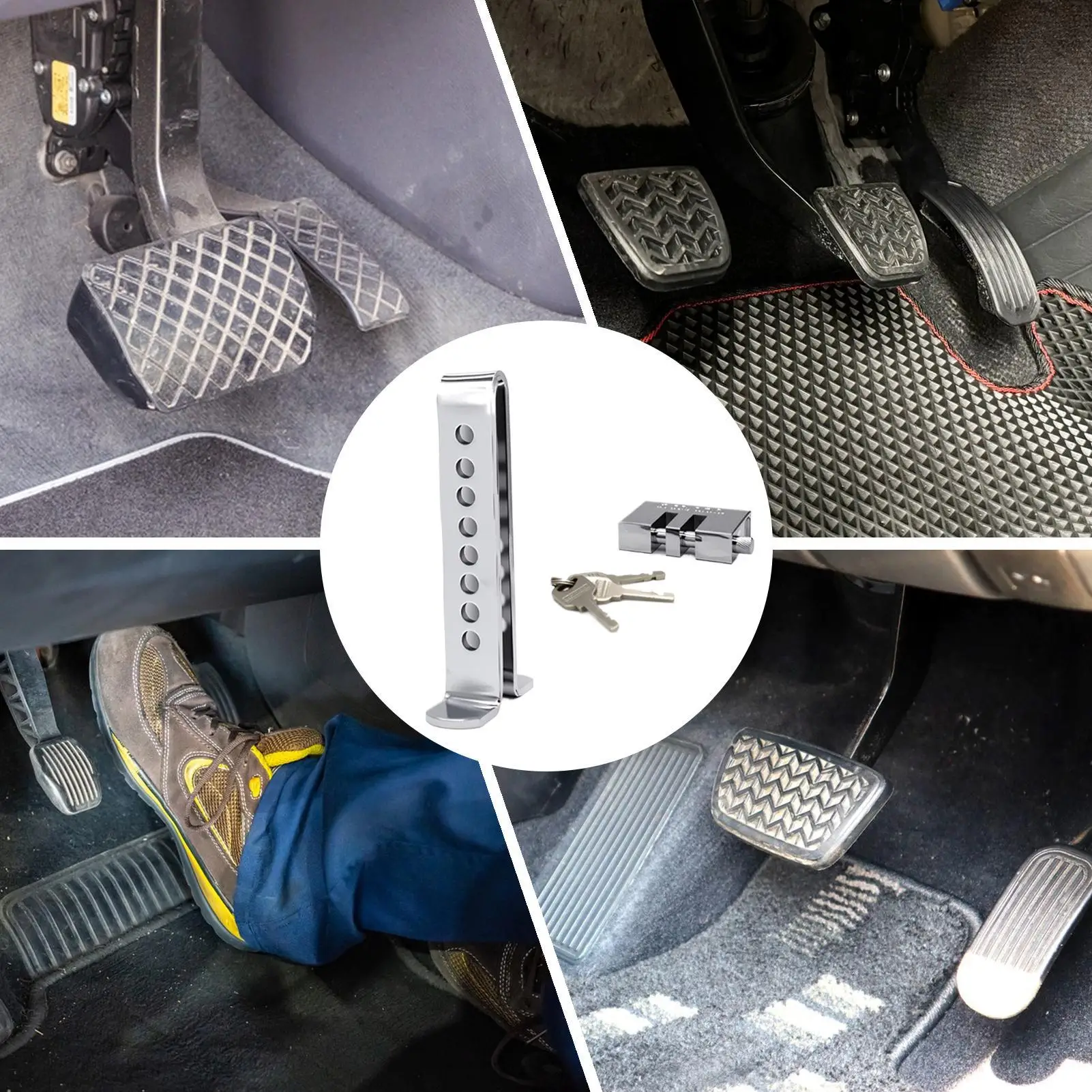 

Автомобильный тормозной замок сцепления, противоугонный портативный сверхмощный инструмент безопасности автомобиля, автомобильный безопасный замок тормозной муфты для автоседанов