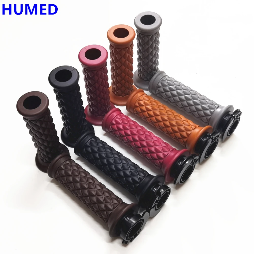 

High quality 7/8" 22mm Universal Retro Motorcycle Handlebar Cafe Racer Motorbike Throttle Grips Handle Modified Accessories