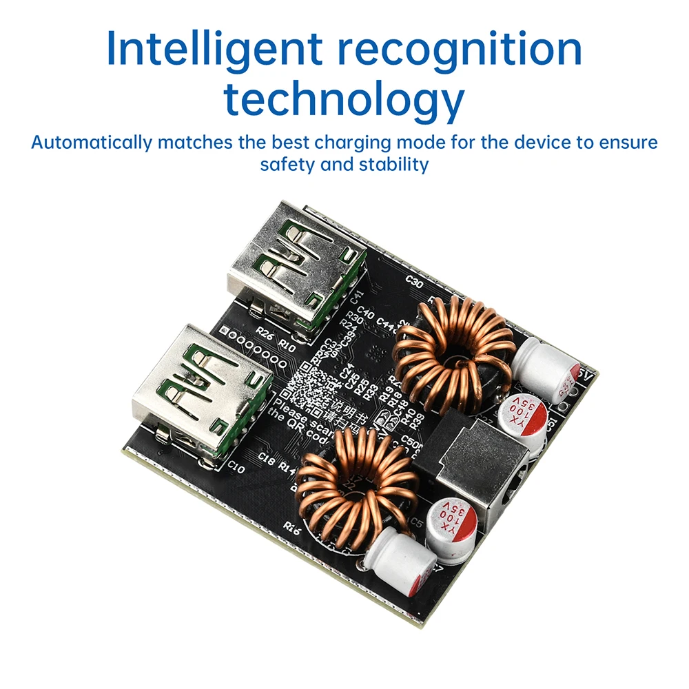 Type-A and Type-C High Power 140W /100W All Protocol Desktop Fast Charging Module Buck Converter Support PPS/PD3.0/PD2.0