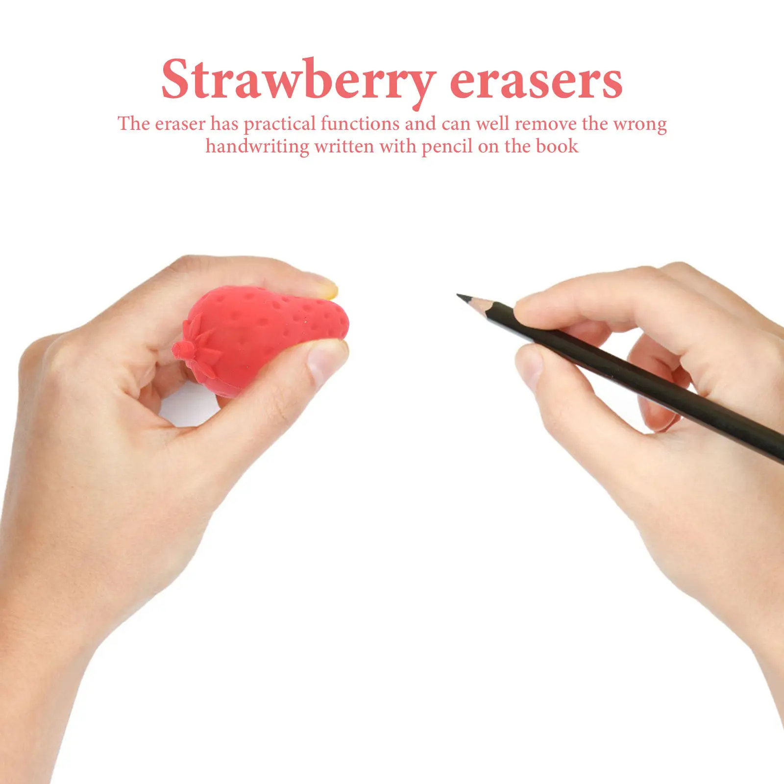 20-borradores-artisticos-para-ninos-lindos-borradores-con-forma-de-fresa-sin-manchas-escritura-limpia-premios-para-el-aula-divertidos-y-kawaii-para-estudiantes