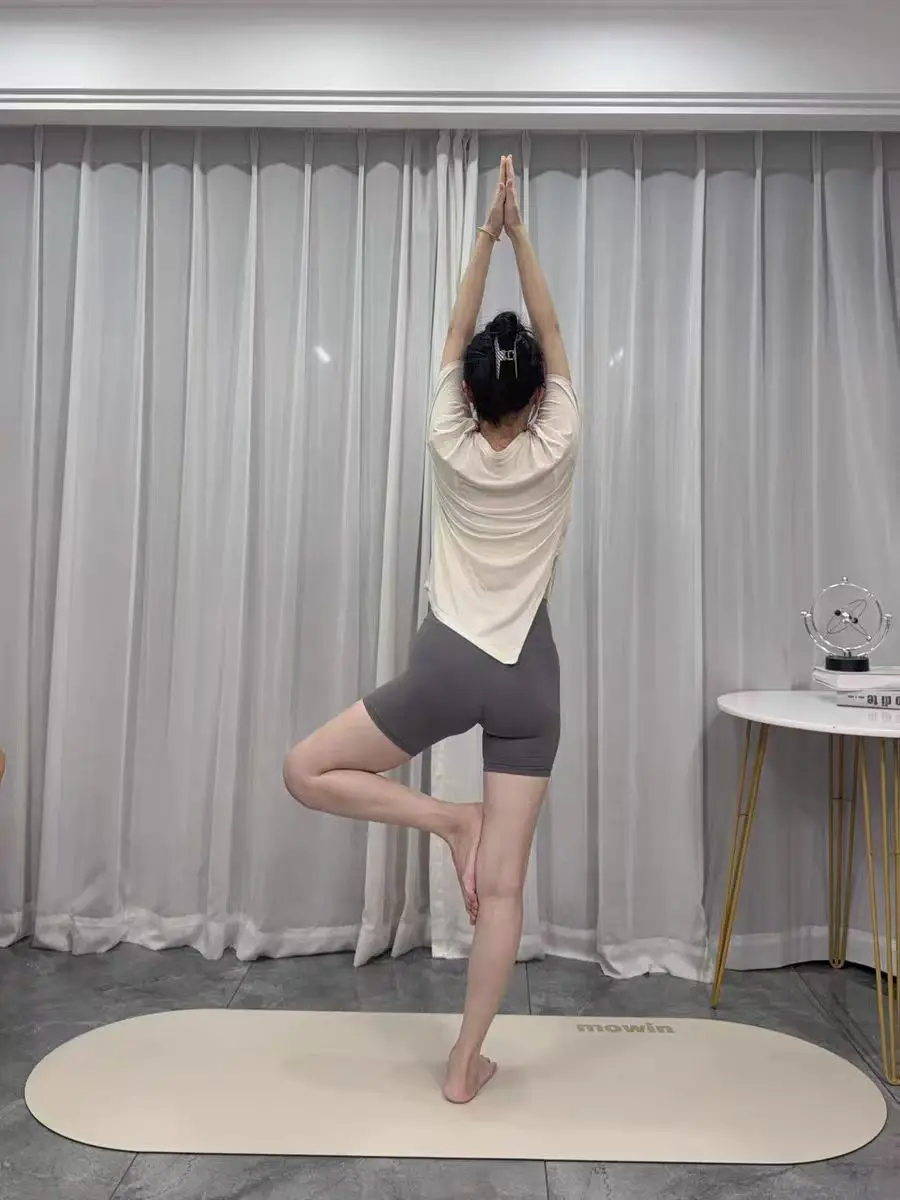 Esteras de Yoga Antideslizante PU Ovalada Absorbe Sudor, Esterilla Profesional para Yoga Pilates Núcleo, Alfombra de Baile con Cápsulas