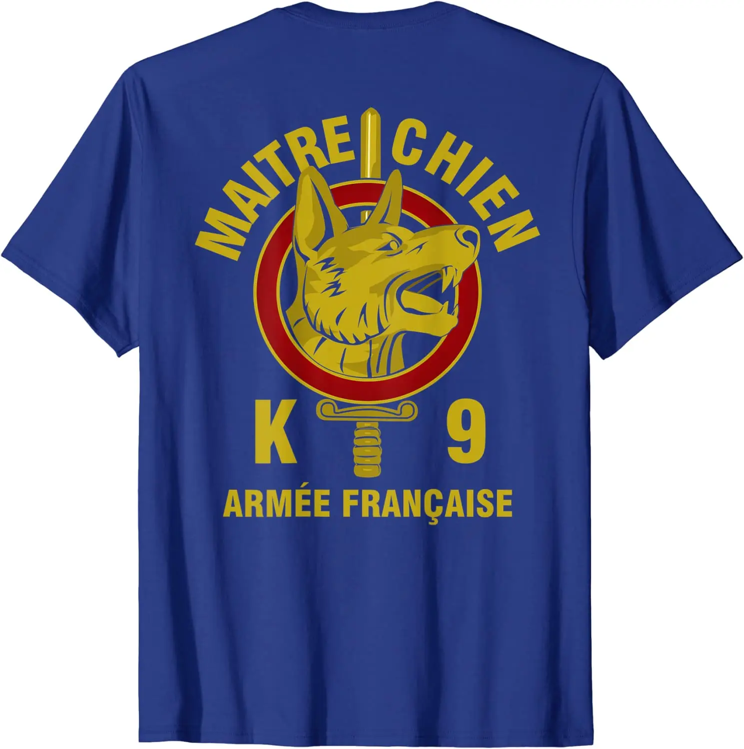 French Army Military Dog K9 Maitre Chien Men T-shirt Short Sleeve Casual 100% Cotton Shirts