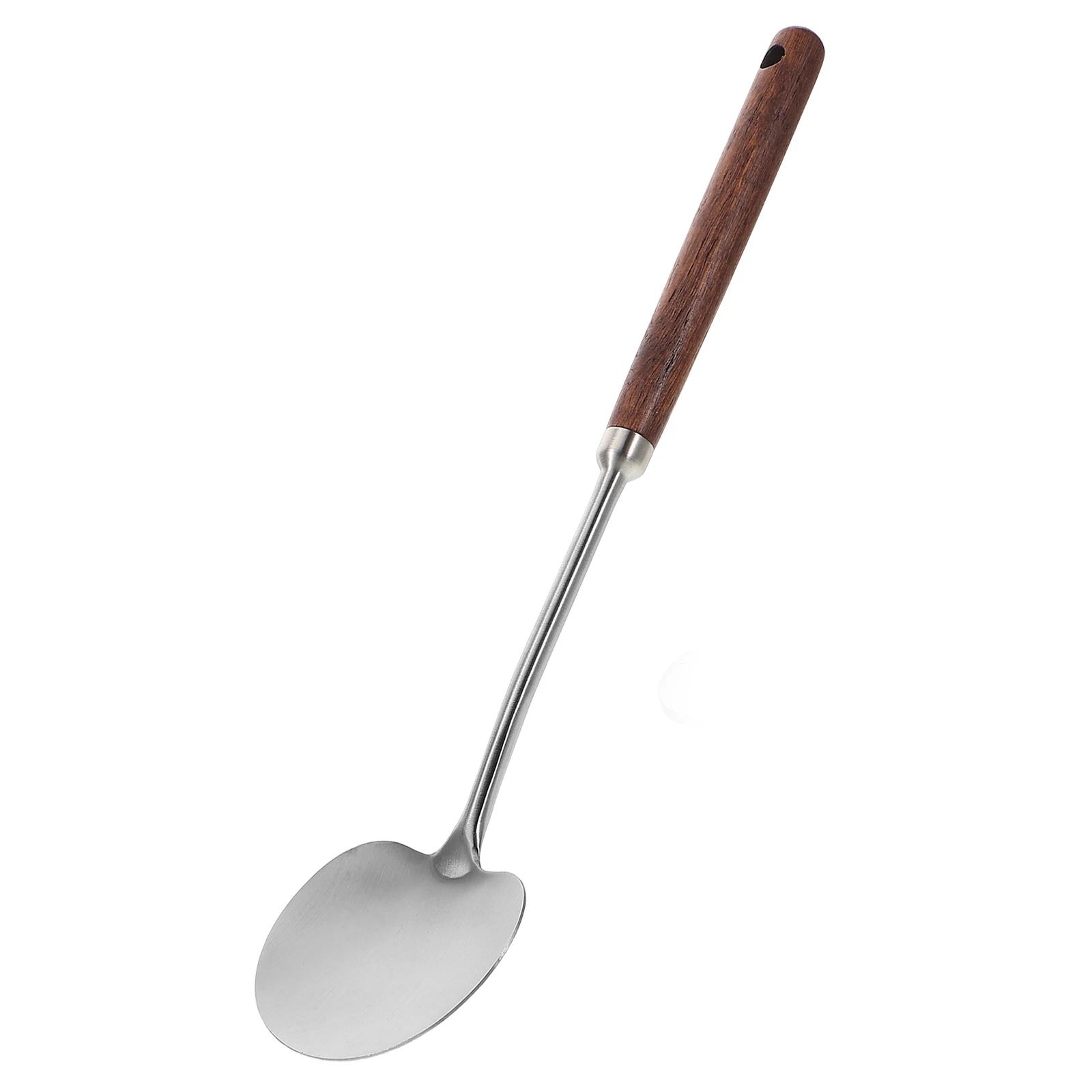 

Stainless Steel Wok Spatula Wooden Long Handle Kitchen Frying Cooking Utensil Household Portable Kitchen Accessory