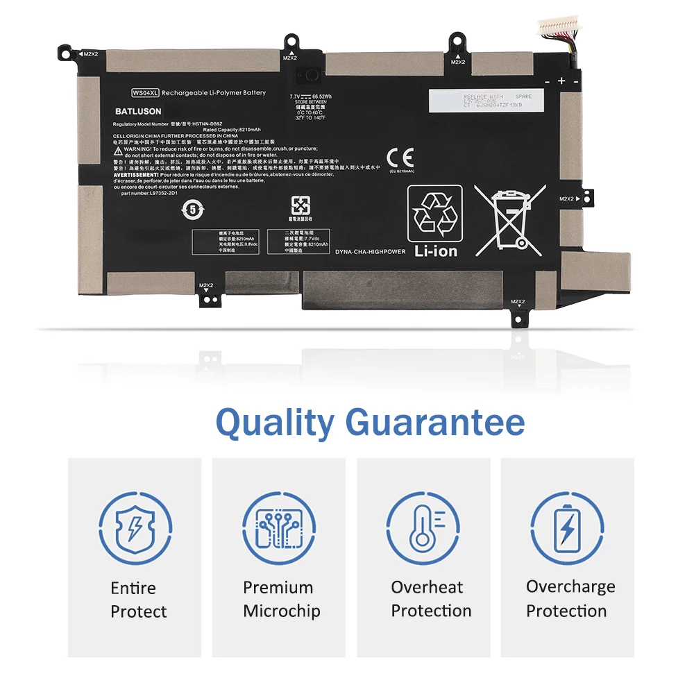 WS04XL New Laptop Battery for HP Spectre X360 14t-ea00 14-ea0002ni 14-ea0002nx 14-ea0003ns Series Notebook WSO4XL HSTNN-DB9Z