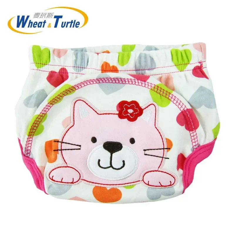 Matka dzieci dziecko nagie kreskówki wzór pieluchy materiałowe unisex wielokrotnego użytku zmywalne niemowlęta dzieci bawełniane majtki treningowe pieluchy