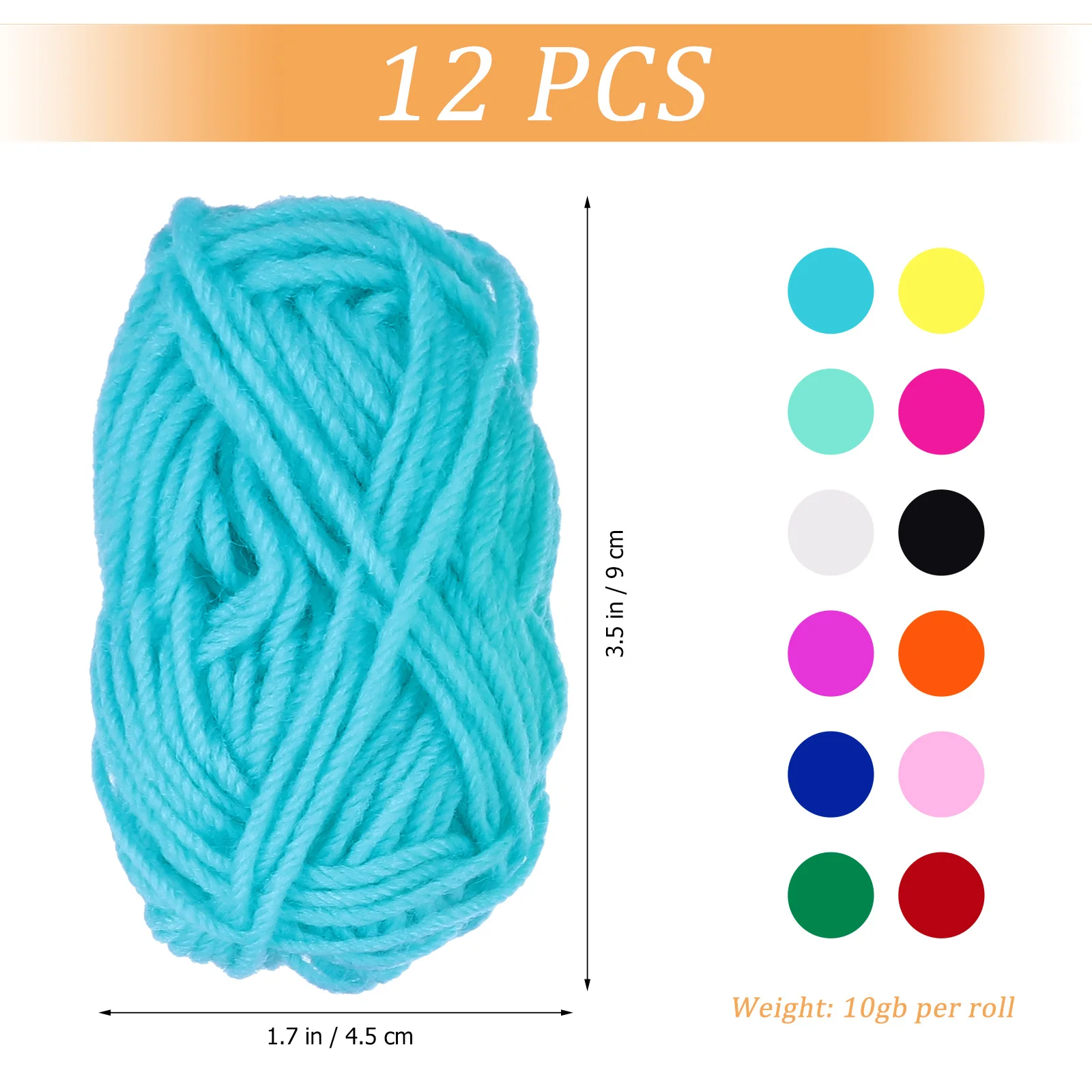 

Acrylic Wool Yarn For Knitting Lightweight 12 Colors Diy Crochet Craft Yarn Handmade Baby Blanket Socks Decorative