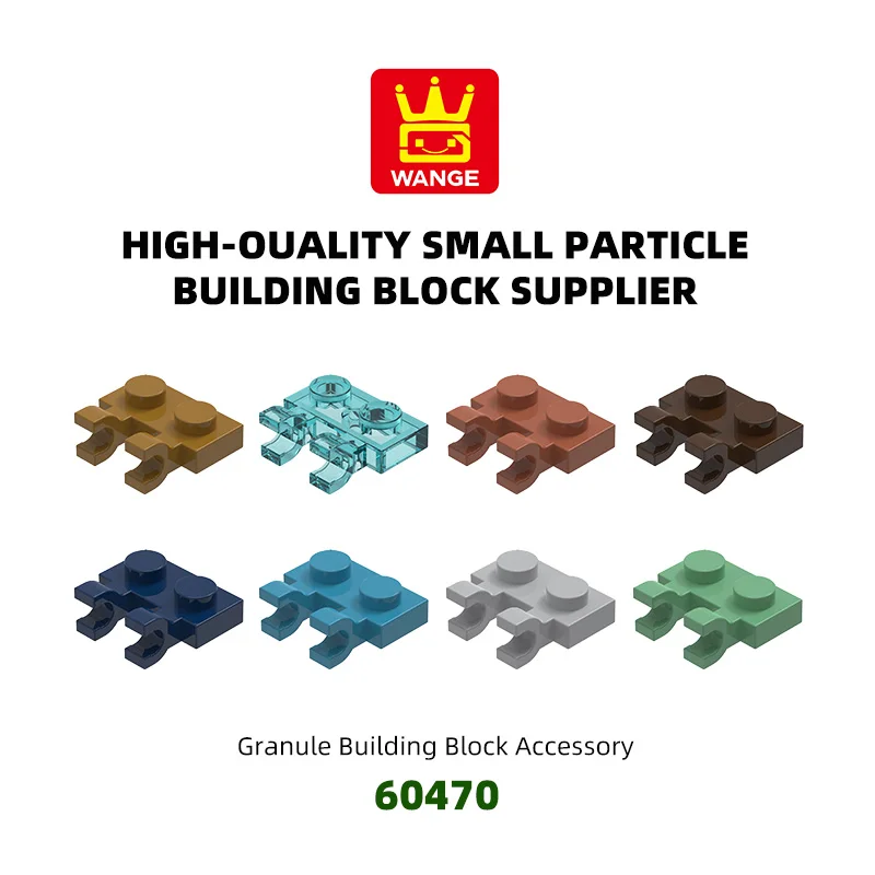 WANGE 192Pcs/Lot 60470 Double Fork 2 Hole Block Moc Color Accessories Compatible With Brick DIY Children's Toy Assembly Gift Box