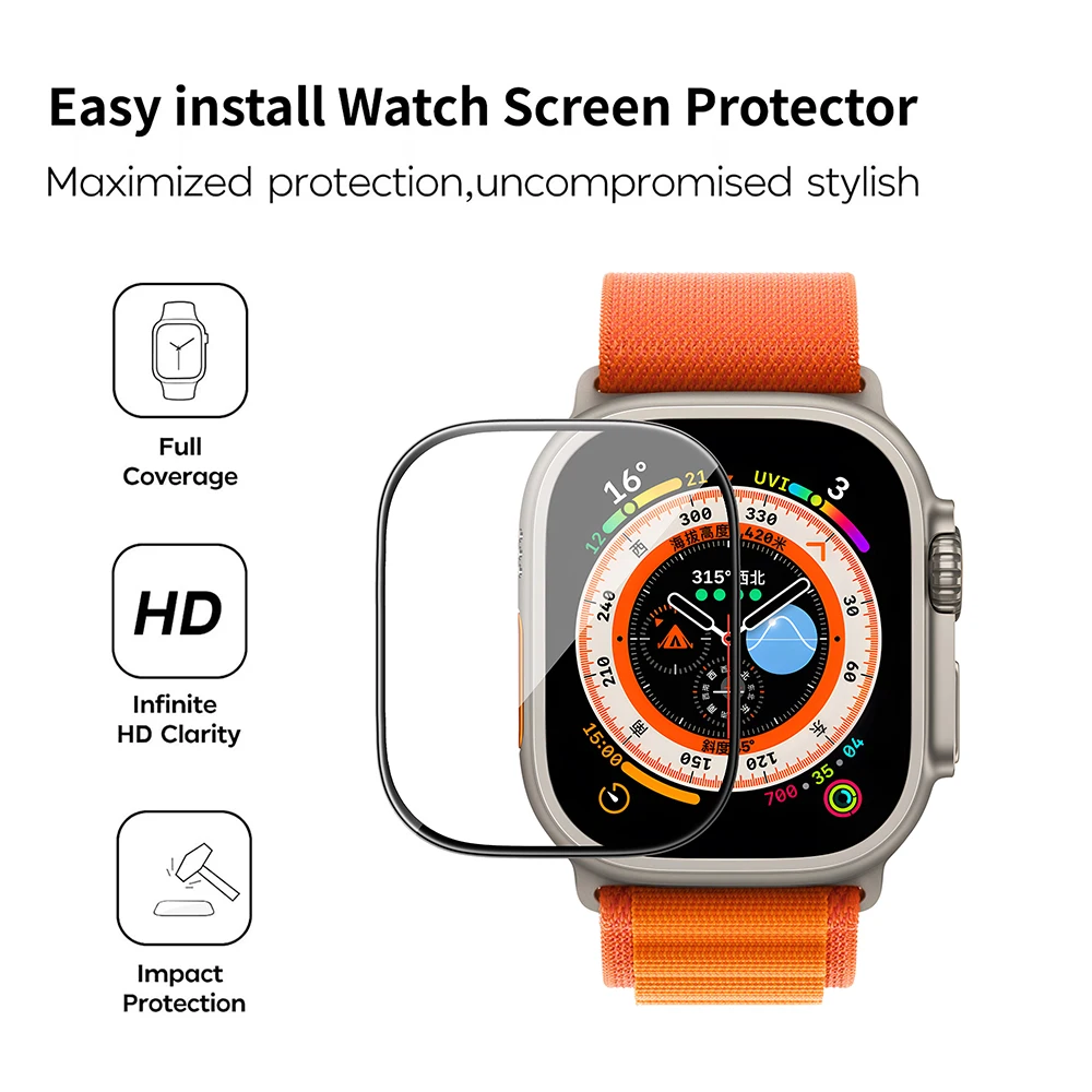 WiWU Watch Screen Protect with Anti-scratch Full Protect for iWatch 40 41 44 45 49mm Easy to Install Anti-fingerprint Film