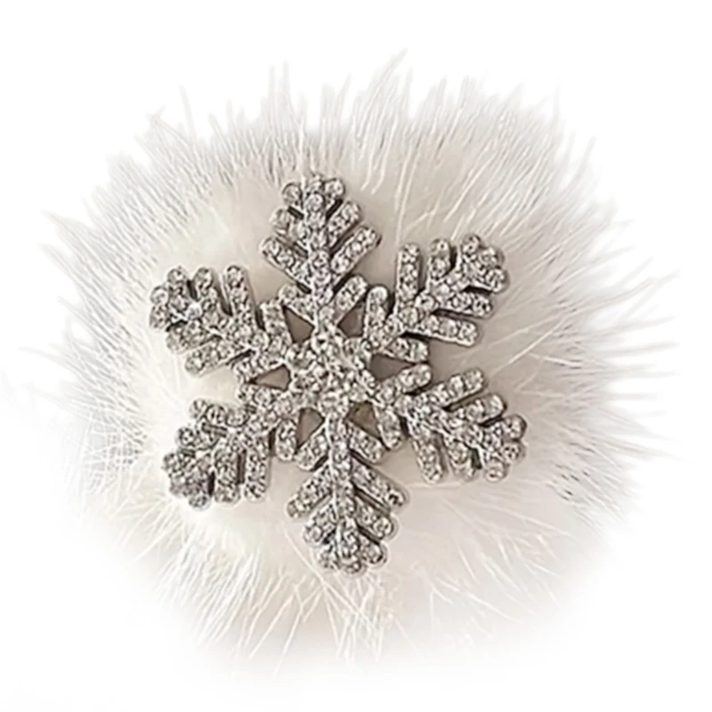 لطيف اللؤلؤ دبوس الشعر ندفة الثلج شكل Balletcore أغطية الرأس عناقيد كليب أنيقة الراين مشبك شعر صور الدعائم