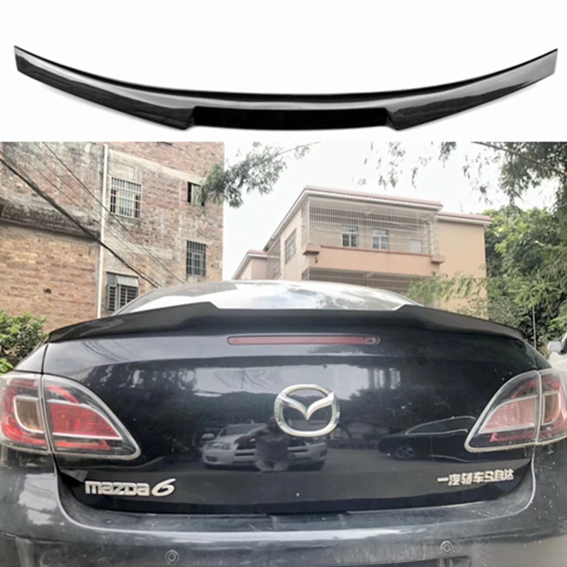 for Mazda 6 spoiler 2009 2010 2011 2012 2013 2014 2015 year glossy carbon fiber/FRP rear wing M4 style spoiler accessories