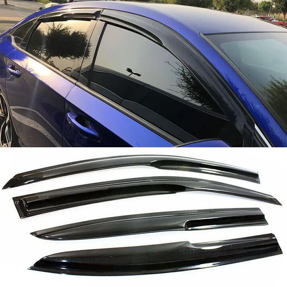 

4pcs Window Vent Visor For 2008-2012 Honda Accord Sun Shade Rain Guard Deflector