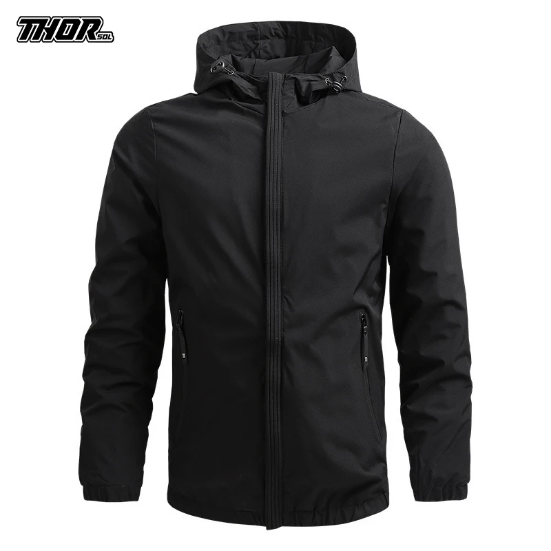 

THORSOL Cycling Clothing Man Mountain Bike Windbreaker Chaqueta Ciclismo Hombre Motorcycles Racing Bicycle Hooded Coat Quick Dry