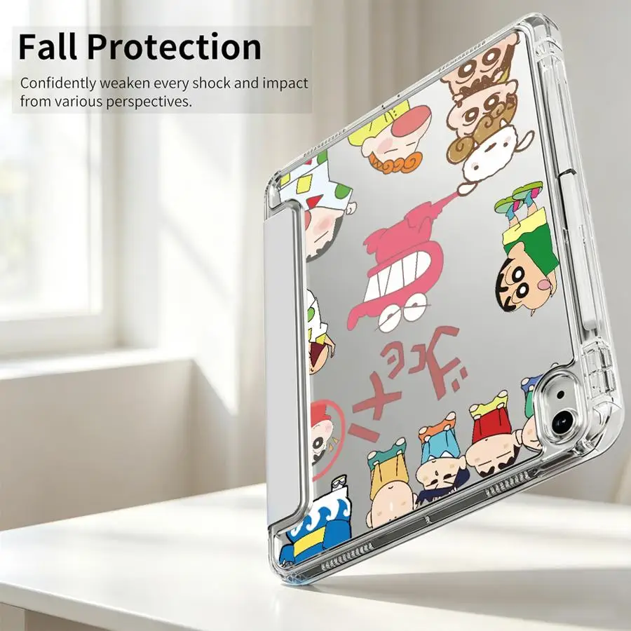Tablet Case For Samsung Galaxy Tab A9 Plus A8 S9 Plus S10 Lite S7 FE A11 S8 With Pen Slot Cover Crayon S-ShinChanS Radish 6