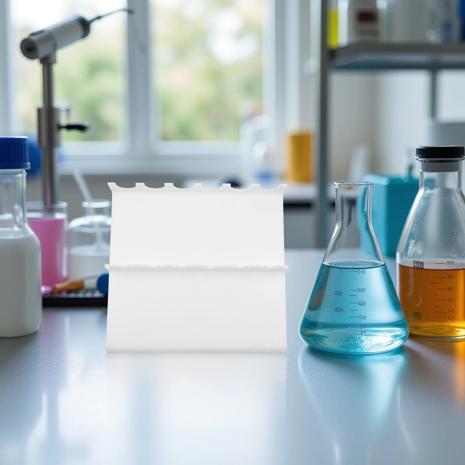 Laboratory Plastic Pipette Rack Z Shaped Holder Stand Multiple Pipette Storage Organizer Rack Test Tube Experimental Storage view 5
