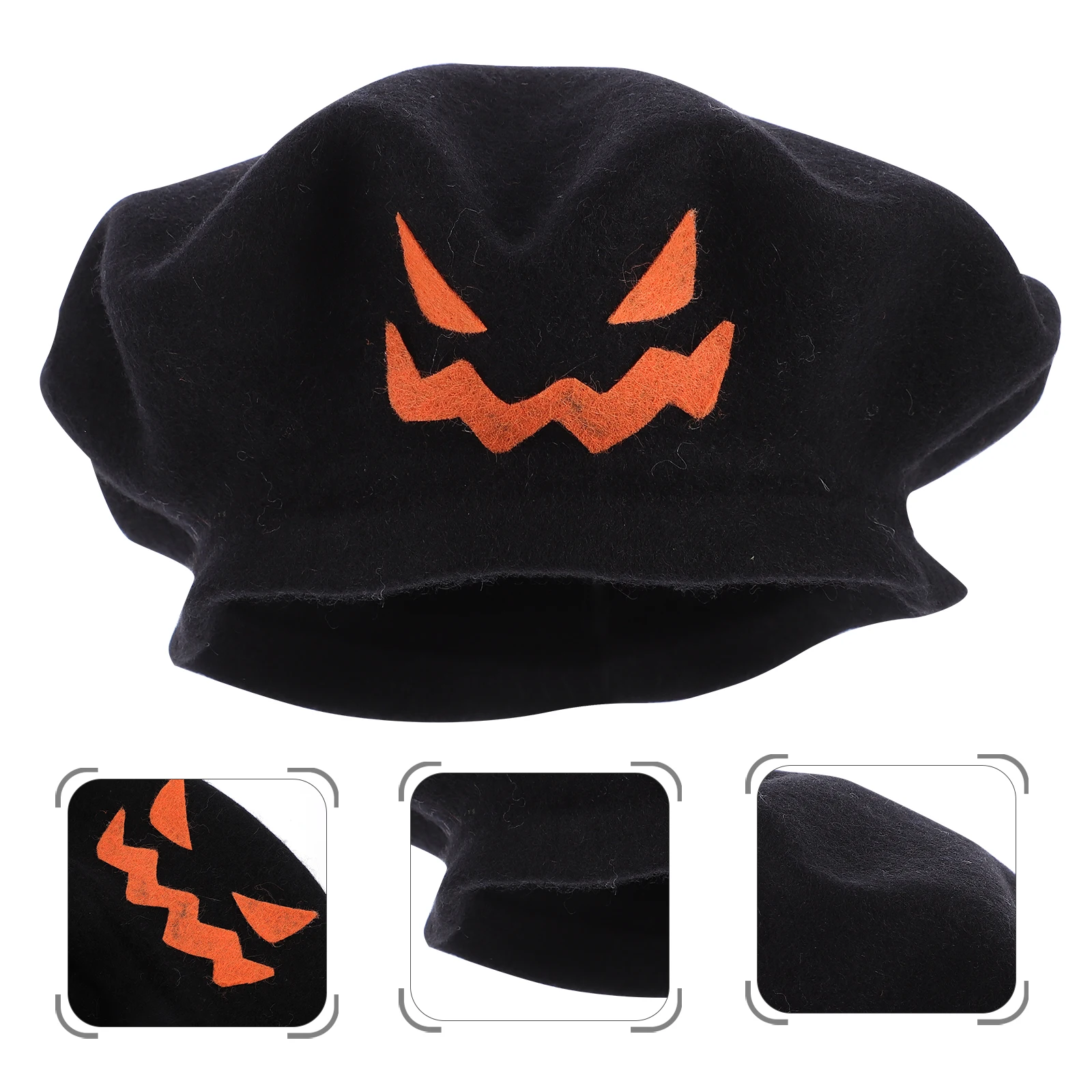 

1pc Pumpkin Beret Halloween Hat For Women Men Creative Party Wear Travel Accessory Theme Costume Decor Holiday Gift