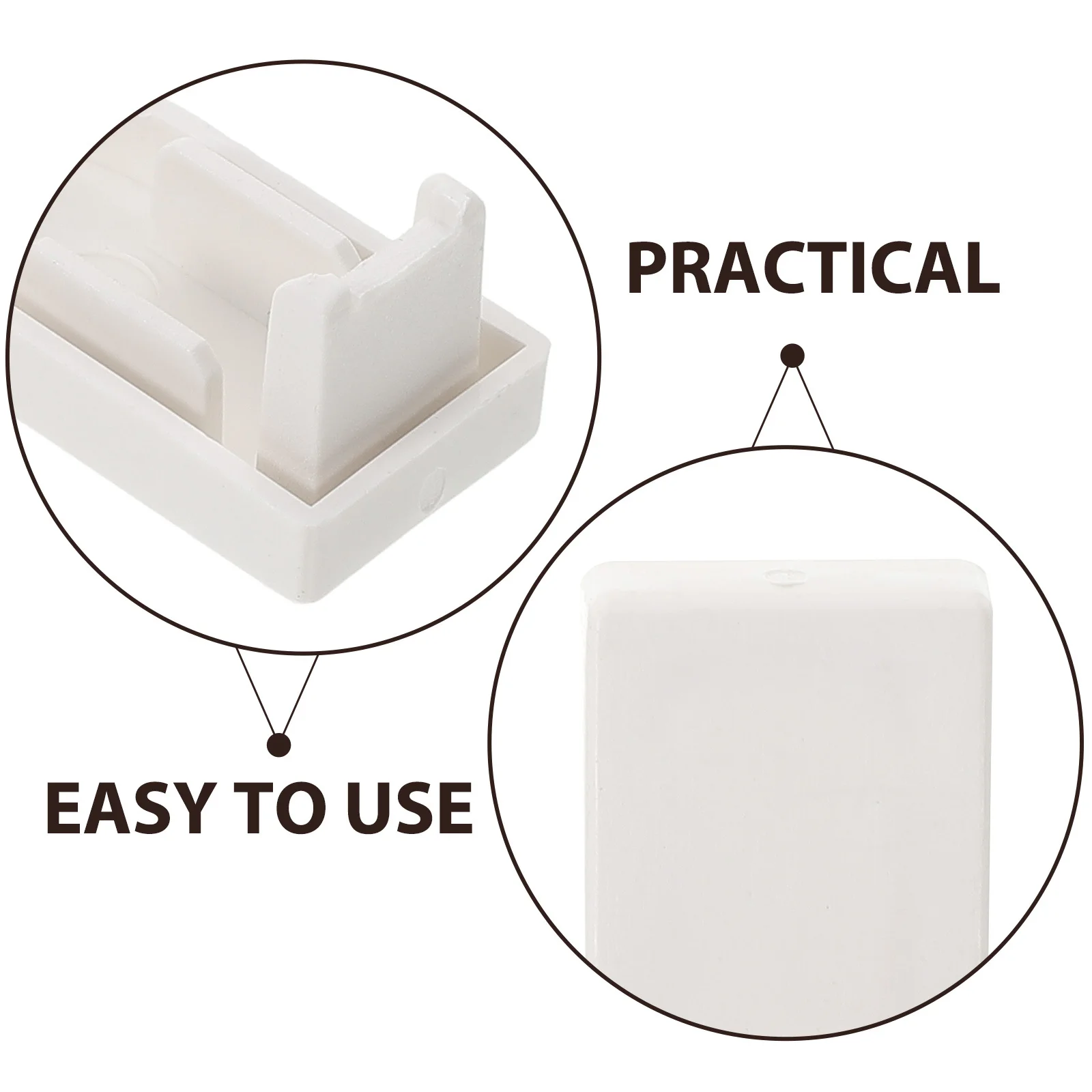 

20Pcs Blind Rod Plugs Wear Resistant Plastic Roller Blind Rod Stoppers Replacement Parts for Home Curtain Accessories