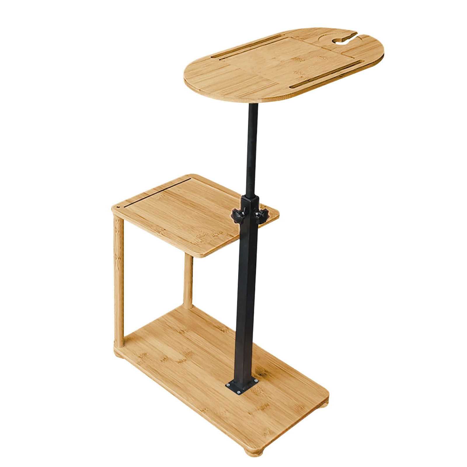 

Bamboo Bathtub Tray Table with Adjustable Height, Enhanced Stability, Freestanding Design for Spa,Bathtub, Bed, Sofa, Couch