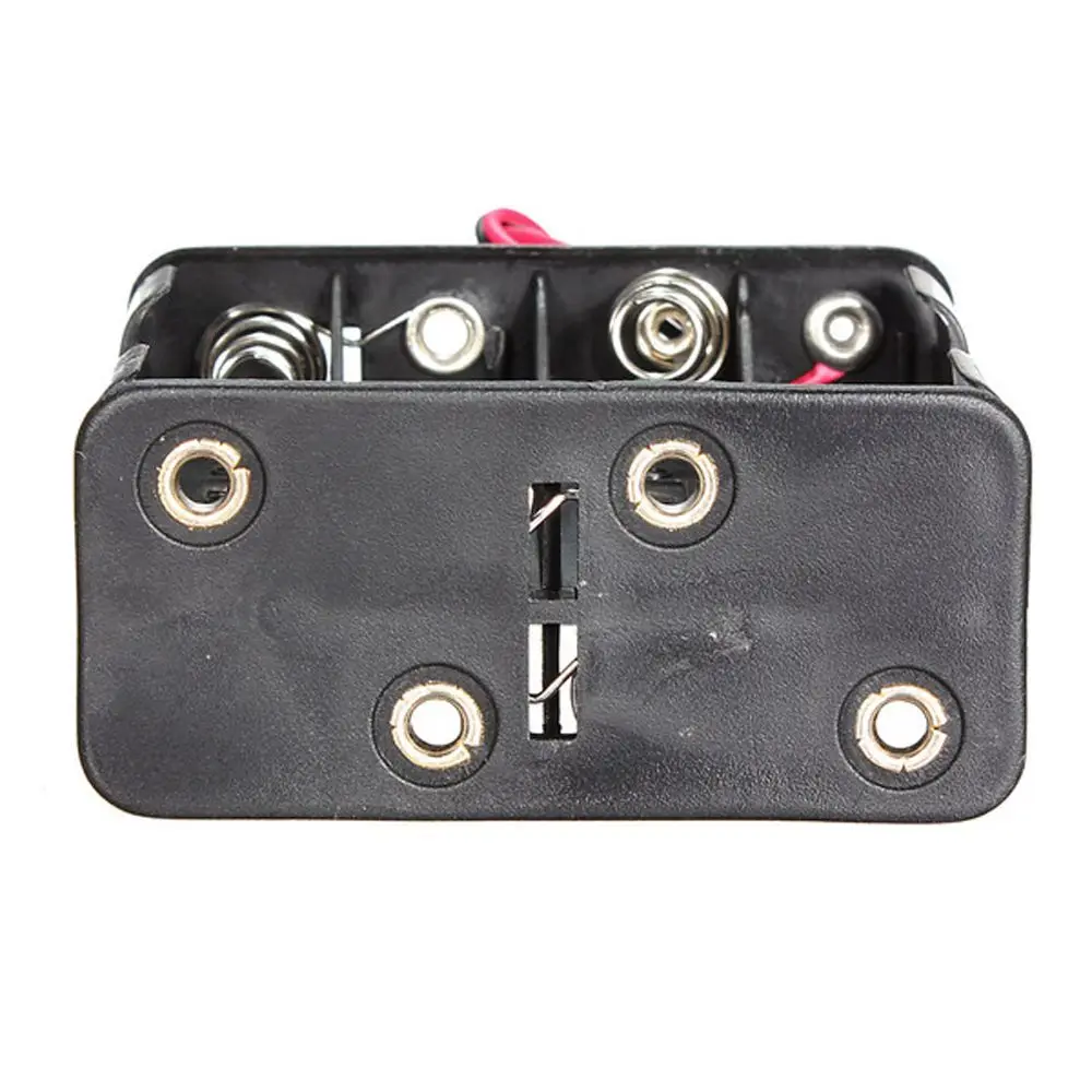 High Quality Plastic 12 Volt 12V Storage Box with Wire Lead Battery Case Batteries Stack Battery Clip Slot Battery Holder Box