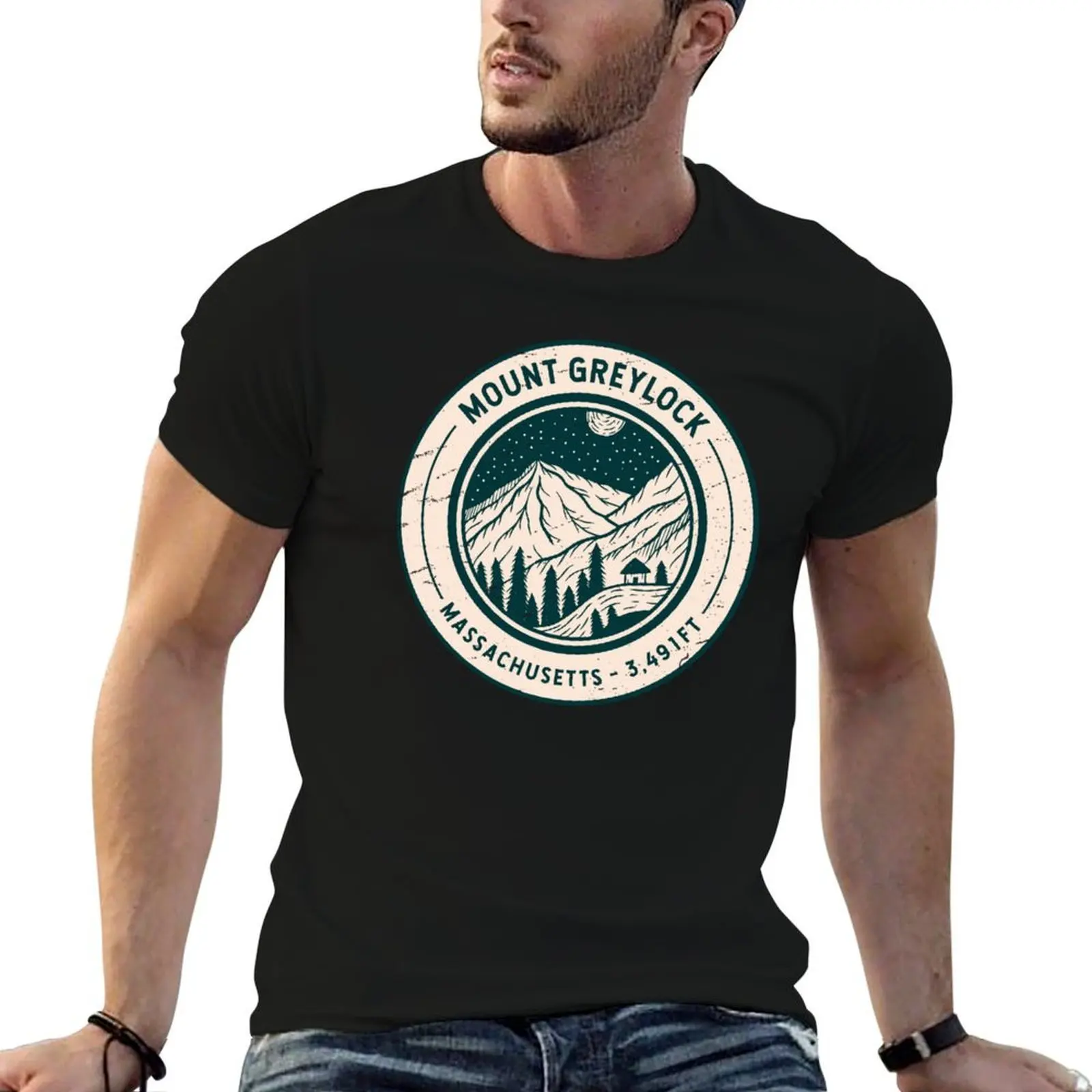 

Mount Greylock Massachusetts Hiking Skiing T-Shirt anime tshirt t shirts for man cotton funny T-Shirt