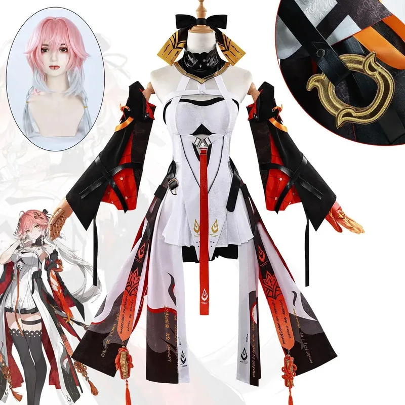 

Changli Cosplay Costume Wuthering Waves Carnival Uniform Wig Anime Halloween Costumes Women Game Character Outfits