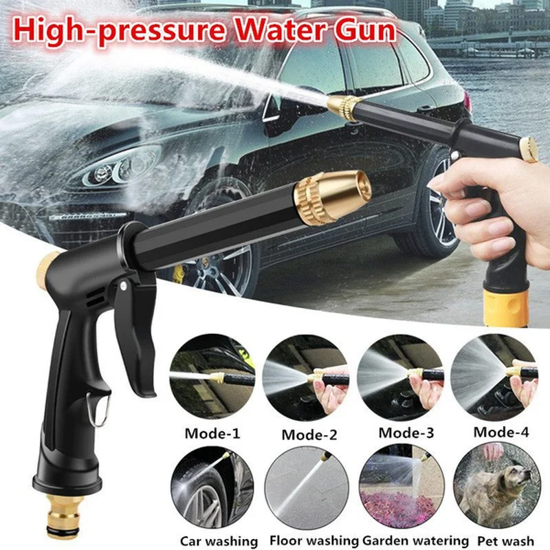High-pressure Water Gun Portable Adjustable Metal Cleaning Car Wash Machine Garden Watering Hose Nozzle Sprinkler Foam Water Gun