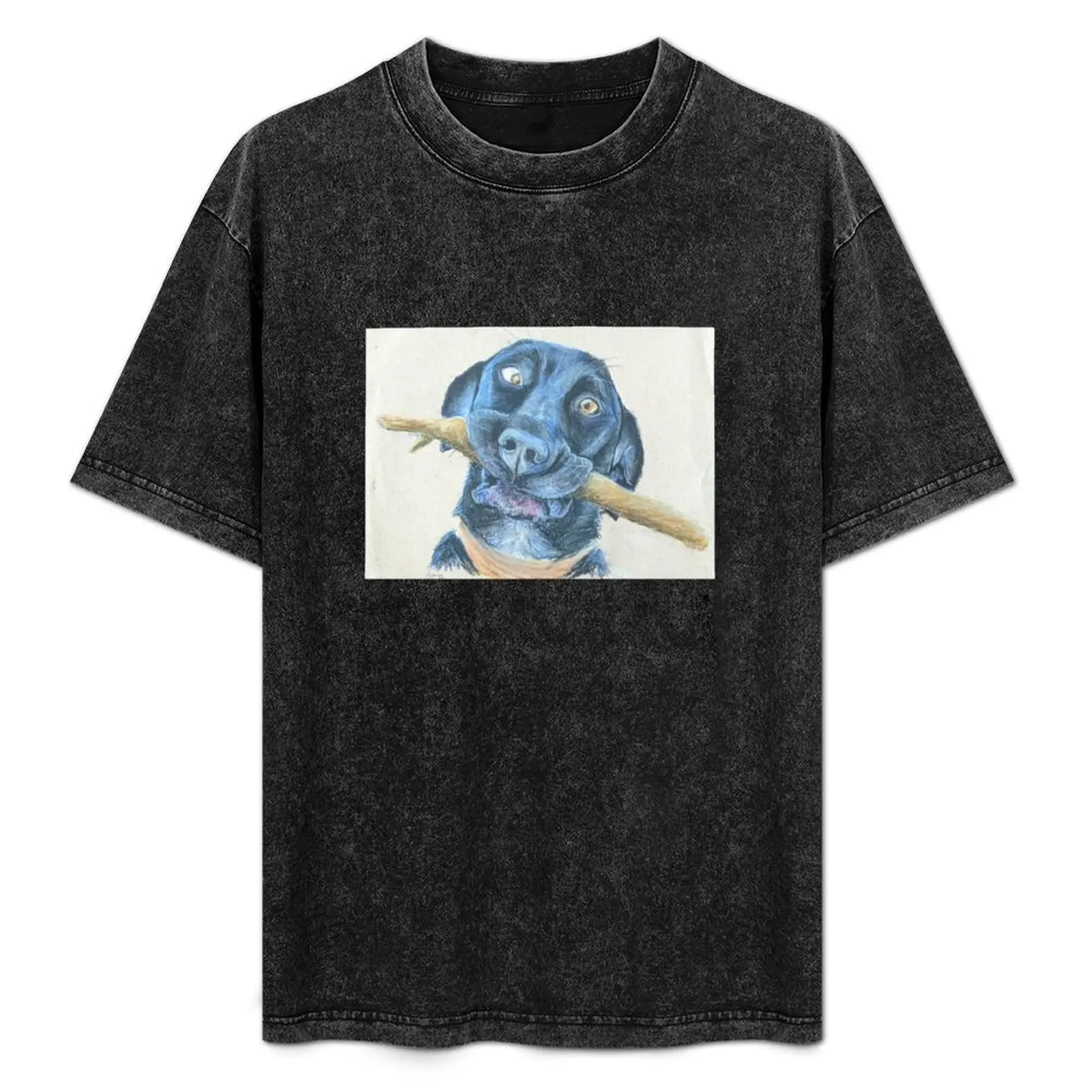 

Dog with stick T-Shirt blue archive funny costumes new gifts and t-shirts mens fashion
