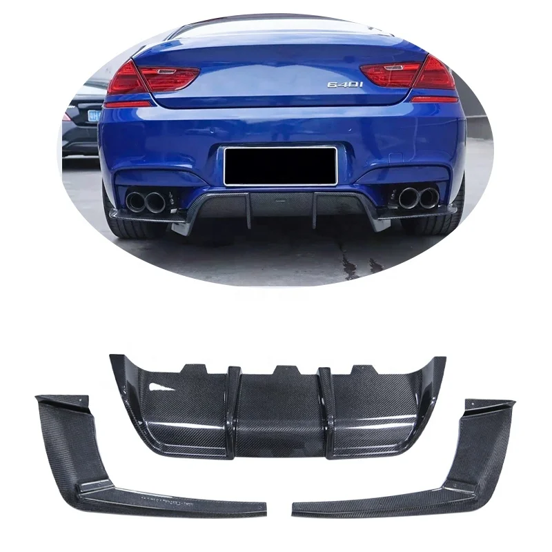 

Vor style 3PC Carbon Fiber Rear Bumper Lip Diffuser Spoiler For F06 F12 F13 M6